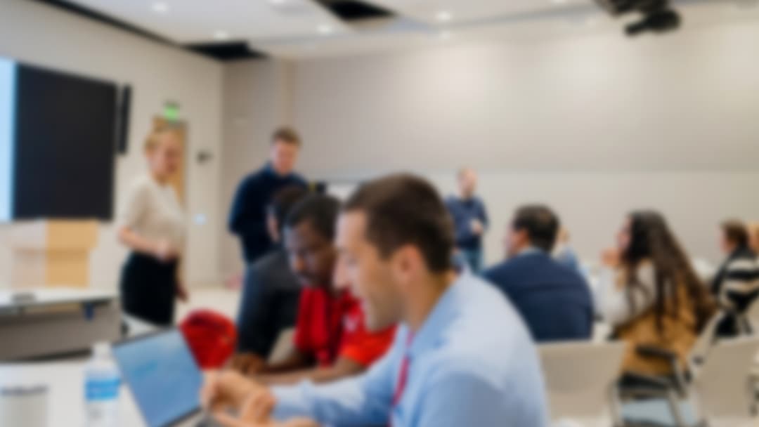 Participants at work in a team workshop